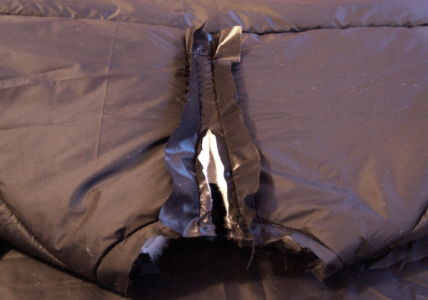 Coupe pour placer le zip Coupe pour placer le zip